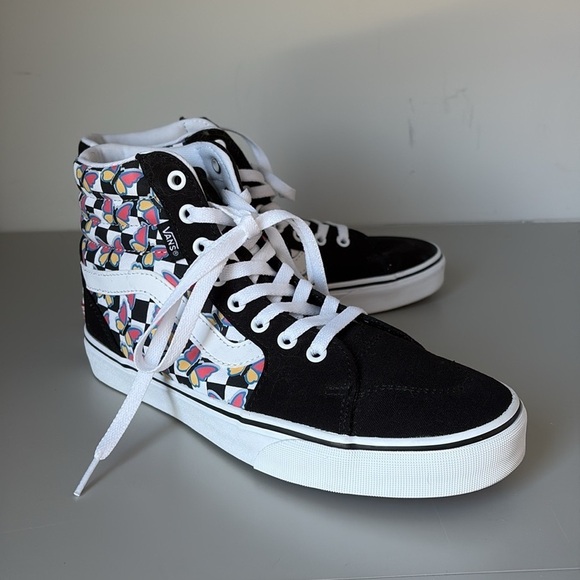 Vans Filmore Hi Butterfly Checkerboard Sneakers Size 9.5 - Picture 3 of 7
